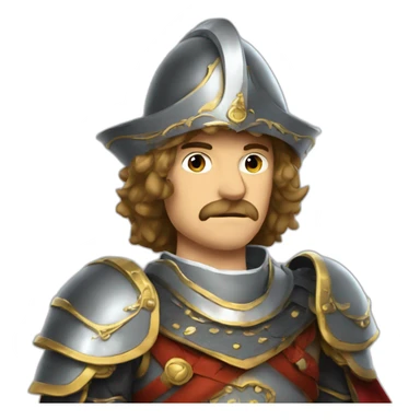 Chevalier doré avec une épée sticker