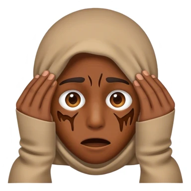 person that is covering their face because they are scared that they will be hit sticker