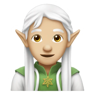 White elf sticker