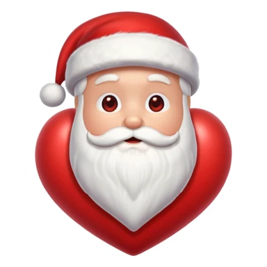 Santa heart sticker