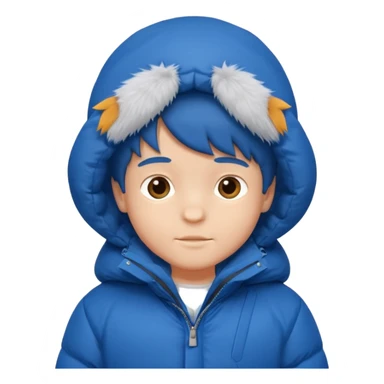 young boy in puffy winter coat











 sticker