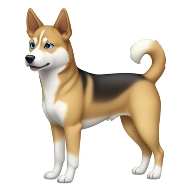 Carolina dog mixed with a husky rescue from Puerto Rico  sticker