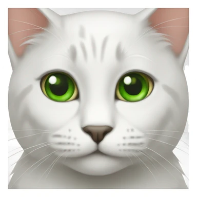 emoji my cat with green eyes sticker