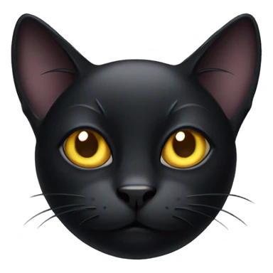 Black cat with crossed eyes sticker