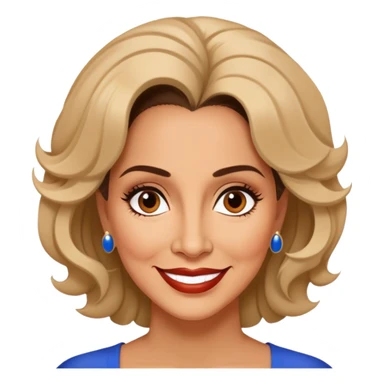 Famous Puerto Rican actress Marian Pabón with her distinctive hairstyle, warm smile, expressive eyes, middle-aged woman sticker