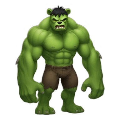 hulk werebear sticker
