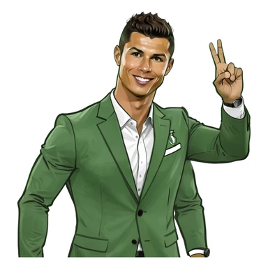 cristiano ronaldo waving  sticker