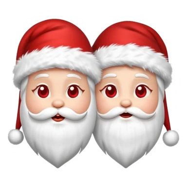 Make an emoji of a Santa Claws couple but with hearts falling on top sticker