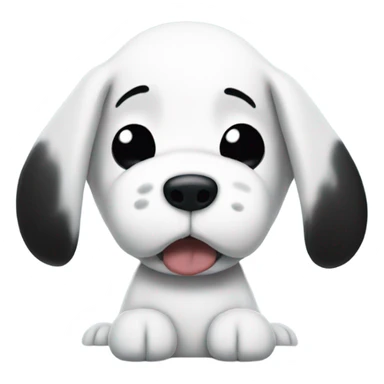 snoopy with black ears crying sticker