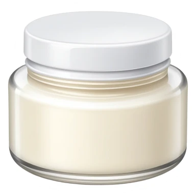 Skincare cream jar with safety seal sticker