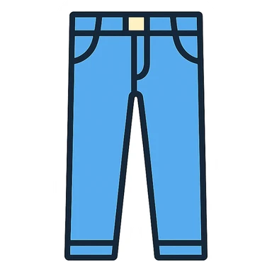 blue denim jeans, iconic style sticker