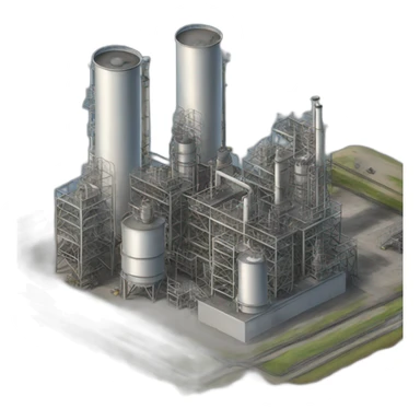 Oil refinery unit sticker