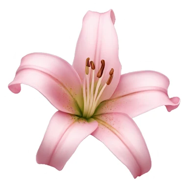 Light pink lily flower sticker