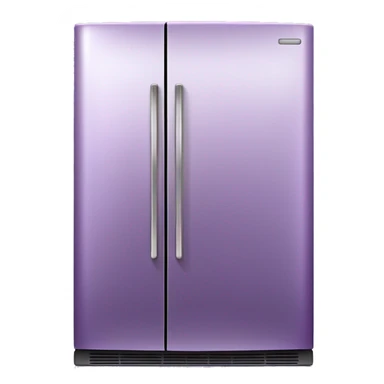 Realistic metallic light purple fridge isolated.  sticker
