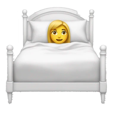 A white,Cindy bed sticker