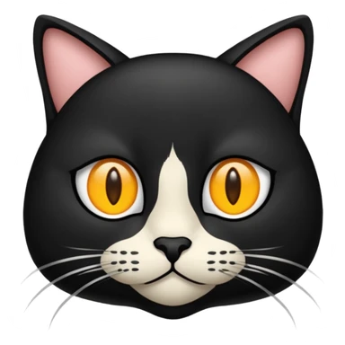 een zwarte kat die aan het wenen is met tranen sticker