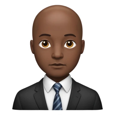 bald black men with ties sticker