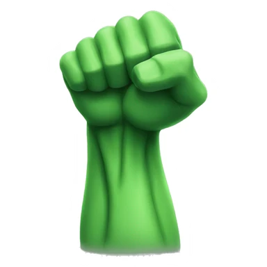Green muscle arm sticker