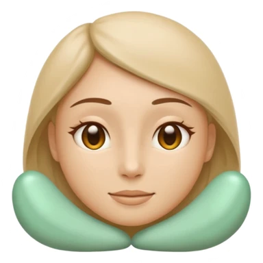 Minimal wellness emoji representing tighter skin and firmness,
subtle lifting effect, smooth contours, calm and natural,
no beauty or cosmetic symbols, soft sage green color palette sticker