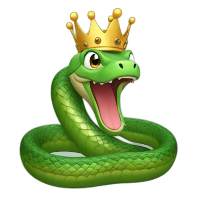 snake emoji with crown sticker