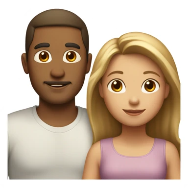 Puerto rican beard short brown hair  husband with blond long hair wife and brown long hair daughter Family  sticker