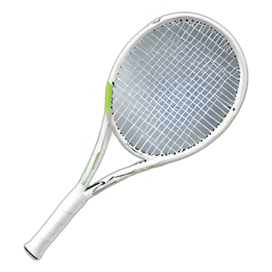 white tennis racket with white strings and Tecnifibre logo sticker