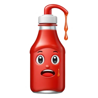 Ketchup bottle crying sticker