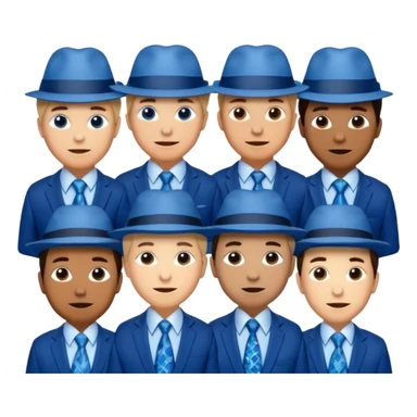 Blue nect ties and hats sticker