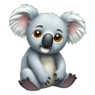koala with fever sticker