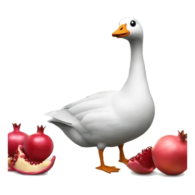 Goose and a pomegranate  sticker