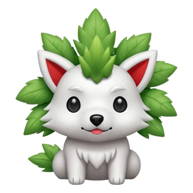 Edgy Colorless Unique Shaymin-Bagon-dog sticker