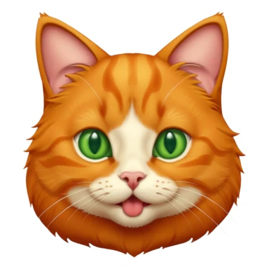 um gato laranja curioso mostrando a lingua sticker