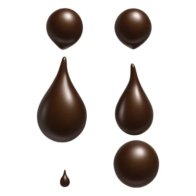 Chocolate water drop sticker