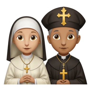 A catholic rat nun and a male rat catholic priest sticker