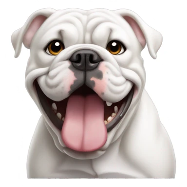 White english bulldog with underbite  sticker