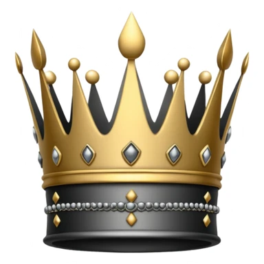 crown full black and grey dark style sticker