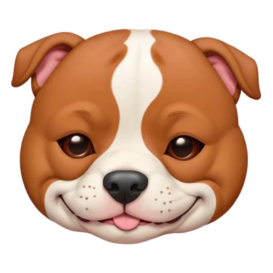 Meme-Worthy Cute Sleeping Red/Fawn Staffordshire Bull Terrier Portrait Emoji, Head resting peacefully with a contented smile, showcasing a delightfully compact build and a luxuriously soft red/fawn Fur with subtle white highlights, eyes shut in a serene nap, Simplified yet hilariously adorable features, highly detailed, glowing with a soft, drowsy light, high shine, relaxed and utterly lovable, stylized with an air of playful laziness, bright and heartwarming, soft glowing outline, capturing the essence of a comically sleepy guardian, so meme-worthy it feels like it could instantly become the next viral sensation of adorable slumber! sticker