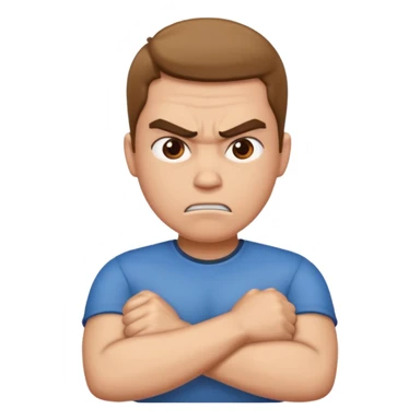 mad crossing arms sticker