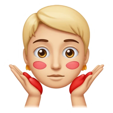 hands caressing emoji with eye bags sticker