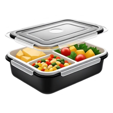 meal prep container black sticker