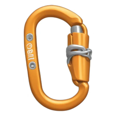 Climbing carabiner realistic sticker