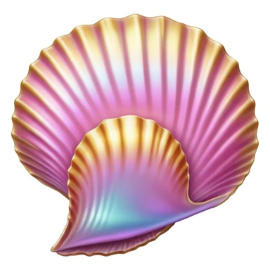 pink and gold seashell sticker