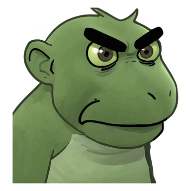 Monkey very very angry sticker