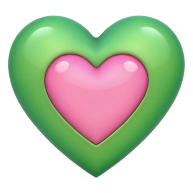 Verde e rosa cuore sticker