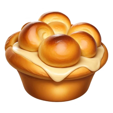 Cinematic Realistic Yorkshire Pudding Dish Emoji, showcasing a light, airy, golden puff with a crispy exterior rendered with lifelike detail and soft natural lighting that accentuates its classic appeal. sticker