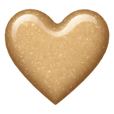 Beige glitter heart sticker