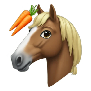 horse with carrot sticker