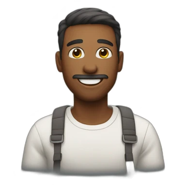 Man blushing while chatting  sticker