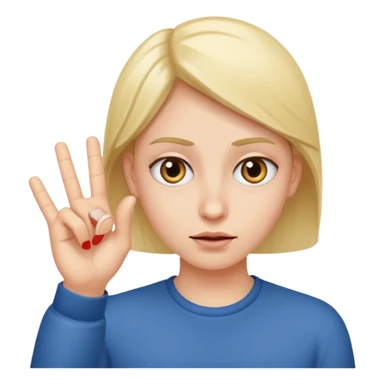 Rolling eyes while flipping someone off  sticker