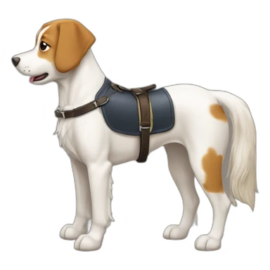 Chien sur cheval sticker